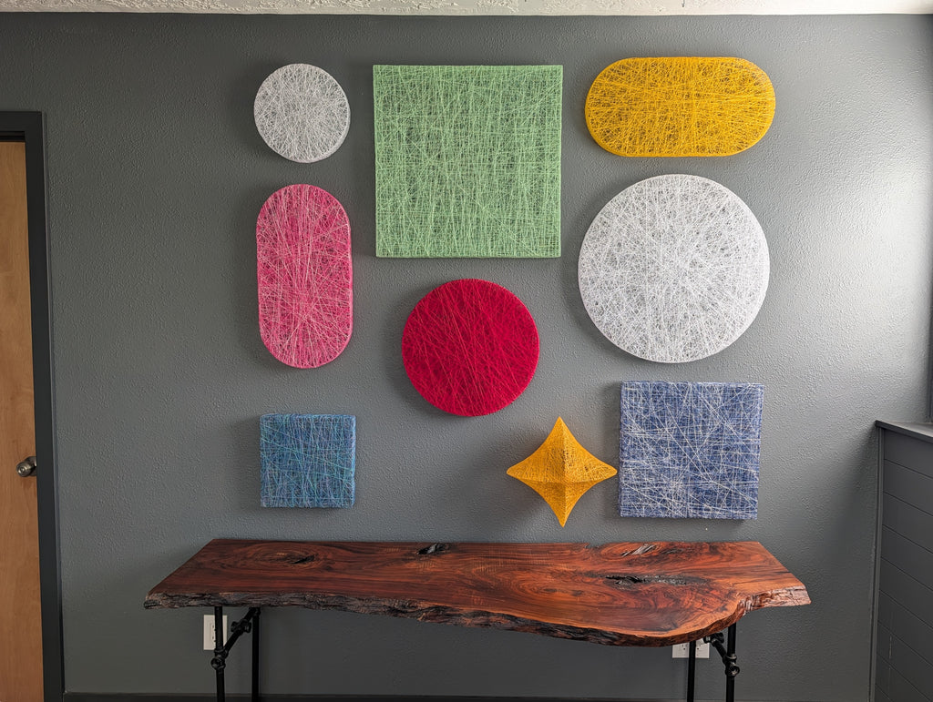 SQUARE, Fiber Wall Sculpture - 24" x 24"
