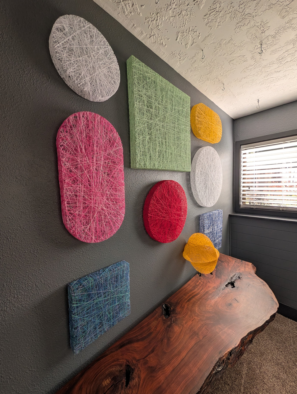 DISK, Fiber Wall Sculpture - 18" x 18"