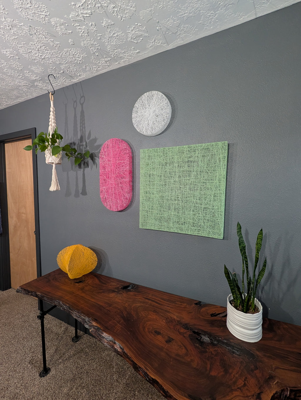PILL, Fiber Wall Sculpture - 12" x 24"